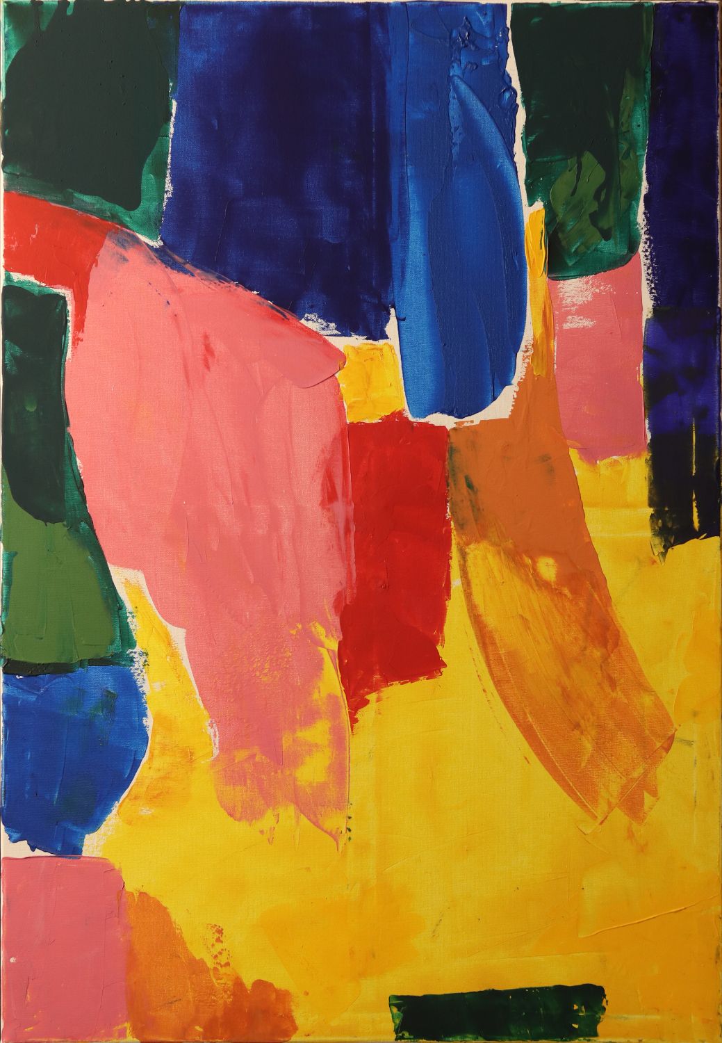 Fallender Himmel, 2023 Acryl auf Lw 100 x 70 cm